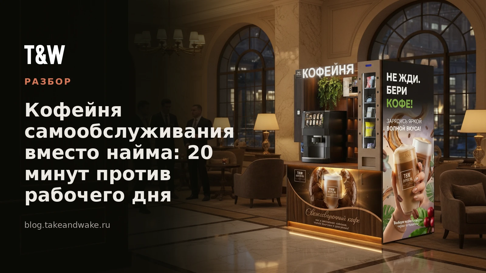 Кофейня самообслуживания вместо найма: 20 минут против рабочего дня